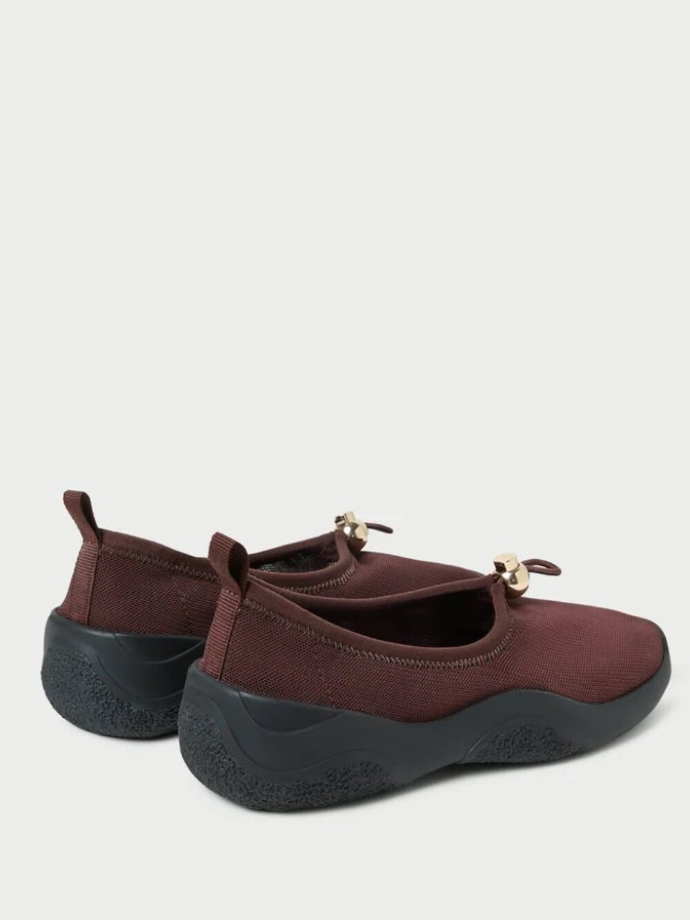 NEW Loeffler Randall Raina Dark Brown Mesh Flats - Picture 4 of 5
